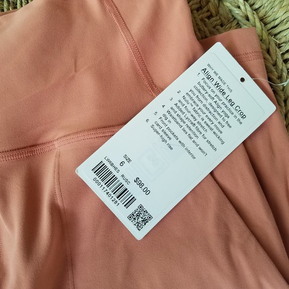 Align Wide Leg Crop Lululemon Rustic Coral NWT